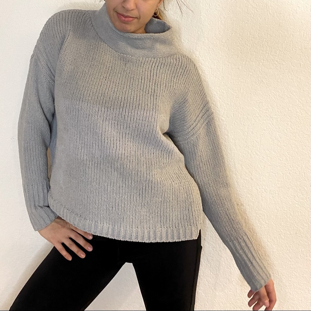 Philosophy Baby Blue Fuzzy Sweater